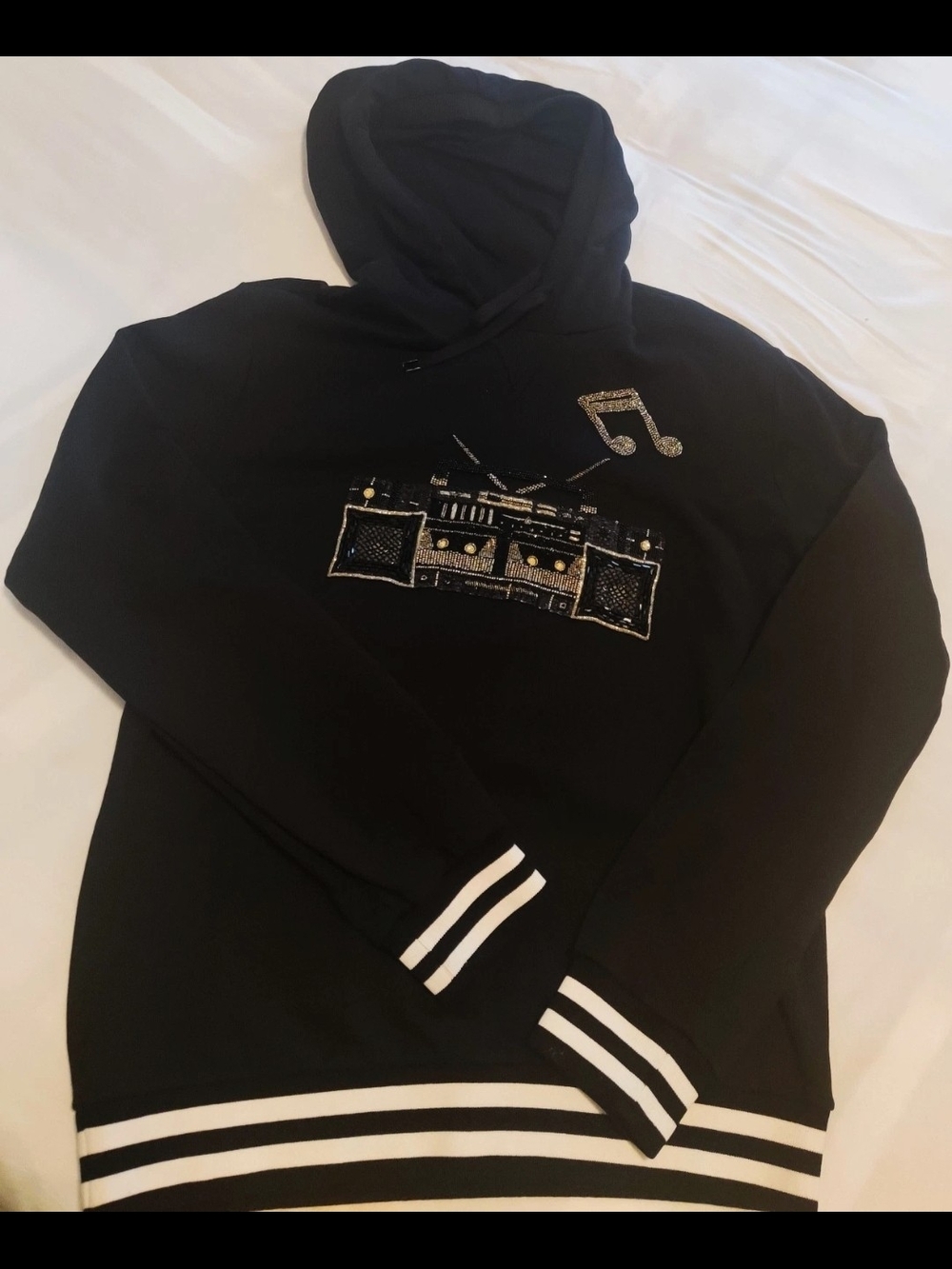$250 Sale🎈Dolce & Gabbana Mens 48/M Pullover Black Hoodie...Firm🎈
